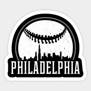 Philadelphia Cityscape Baseball Sticker